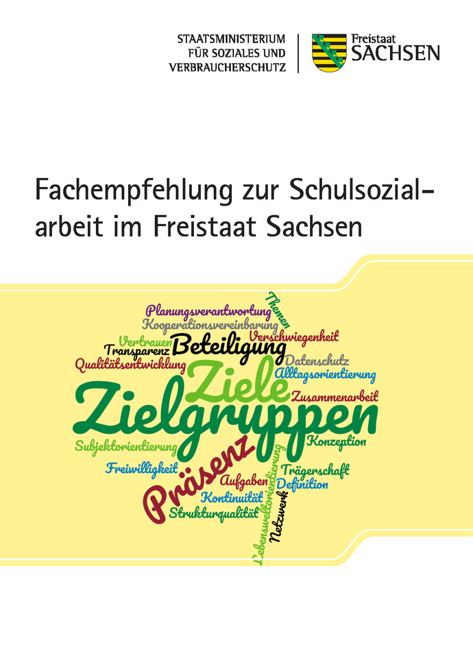 Diverse Schlagworte - das Thema betreffend - zieren das Deckblatt